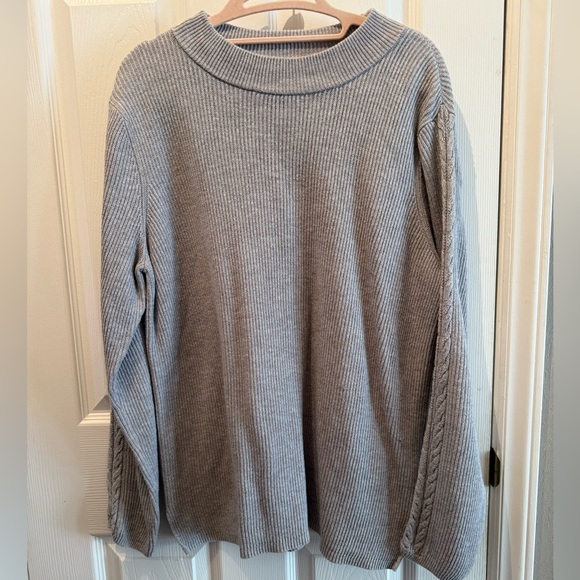 Talbots Gray Mock Neck Sweater Size Petite XL - Picture 1 of 6